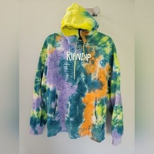 RIPNDIP tye-dye hoodie sweatshirt, unisex - size M